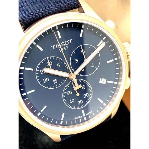Tissot Other - Tissot Men's Watch Swiss Quartz Chronograph Blue Dial Nylon Band T1166173704100